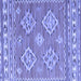 Square Persian Blue Traditional Rug, tr1461blu