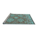 Sideview of Machine Washable Persian Light Blue Traditional Rug, wshtr1461lblu