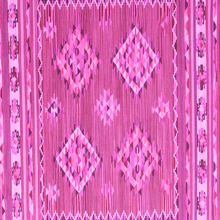Square Machine Washable Persian Pink Traditional Rug, wshtr1461pnk