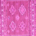 Square Machine Washable Persian Pink Traditional Rug, wshtr1461pnk