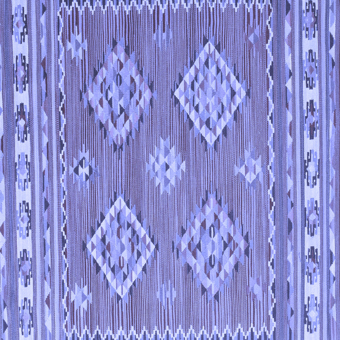 Square Machine Washable Persian Blue Traditional Rug, wshtr1461blu