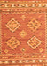 Serging Thickness of Machine Washable Persian Orange Traditional Area Rugs, wshtr1461org