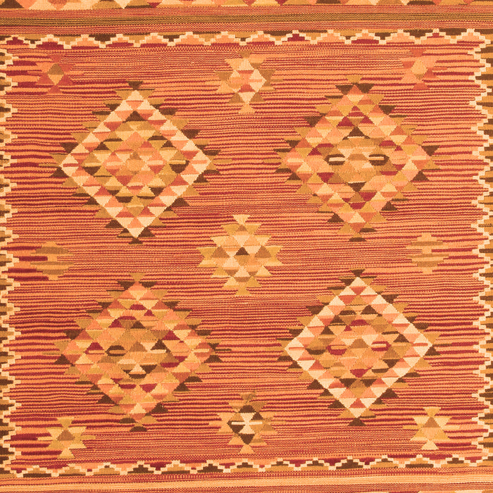 Serging Thickness of Machine Washable Persian Orange Traditional Area Rugs, wshtr1461org