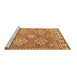 Sideview of Machine Washable Persian Brown Traditional Rug, wshtr1461brn