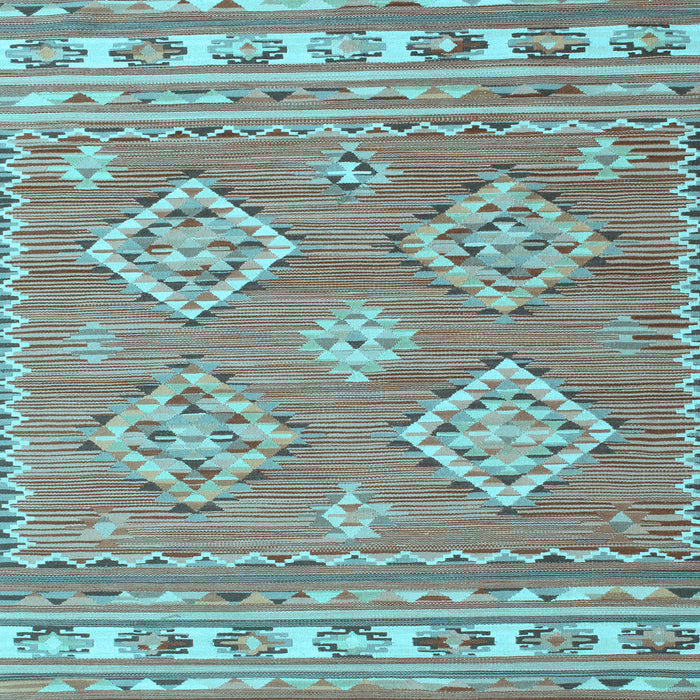 Square Machine Washable Persian Light Blue Traditional Rug, wshtr1461lblu