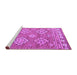 Sideview of Machine Washable Persian Purple Traditional Area Rugs, wshtr1461pur