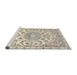 Sideview of Machine Washable Traditional Rose Dust Purple Rug, wshtr1462