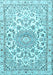 Machine Washable Persian Light Blue Traditional Rug, wshtr1462lblu