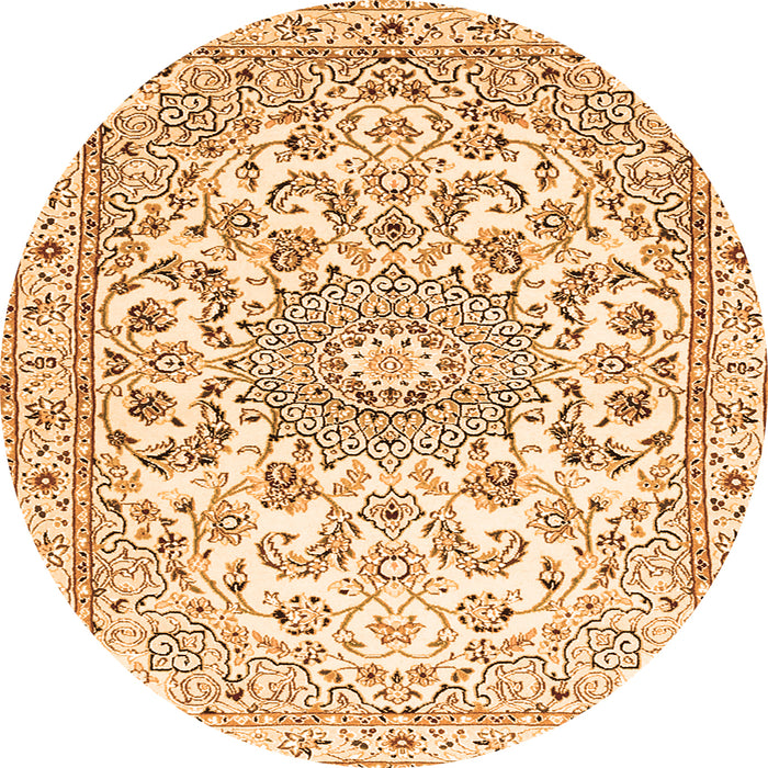 Machine Washable Persian Orange Traditional Area Rugs, wshtr1462org