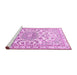 Sideview of Machine Washable Persian Pink Traditional Rug, wshtr1462pnk