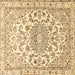 Square Persian Brown Traditional Rug, tr1462brn