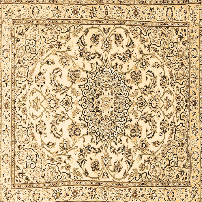 Square Machine Washable Persian Brown Traditional Rug, wshtr1462brn