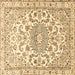 Square Machine Washable Persian Brown Traditional Rug, wshtr1462brn