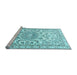 Sideview of Machine Washable Persian Light Blue Traditional Rug, wshtr1462lblu