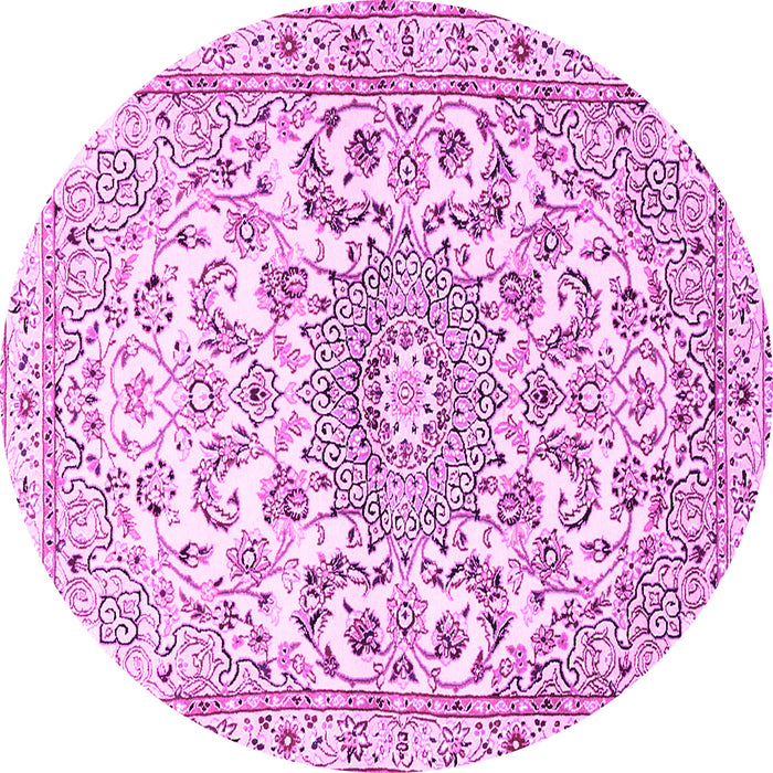 Round Persian Pink Traditional Rug, tr1462pnk