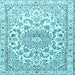 Square Persian Light Blue Traditional Rug, tr1462lblu