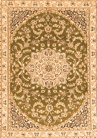 Medallion Orange Traditional Rug, tr1463org