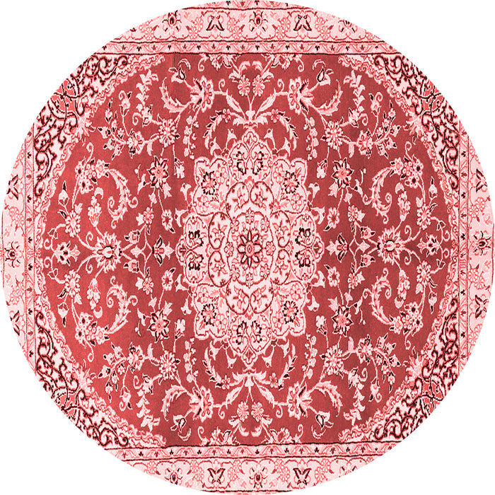 Medallion Red Traditional Rug, tr1463red