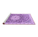 Sideview of Machine Washable Medallion Purple Traditional Area Rugs, wshtr1463pur