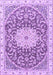 Medallion Purple Traditional Rug, tr1463pur