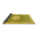 Sideview of Medallion Yellow Traditional Rug, tr1463yw