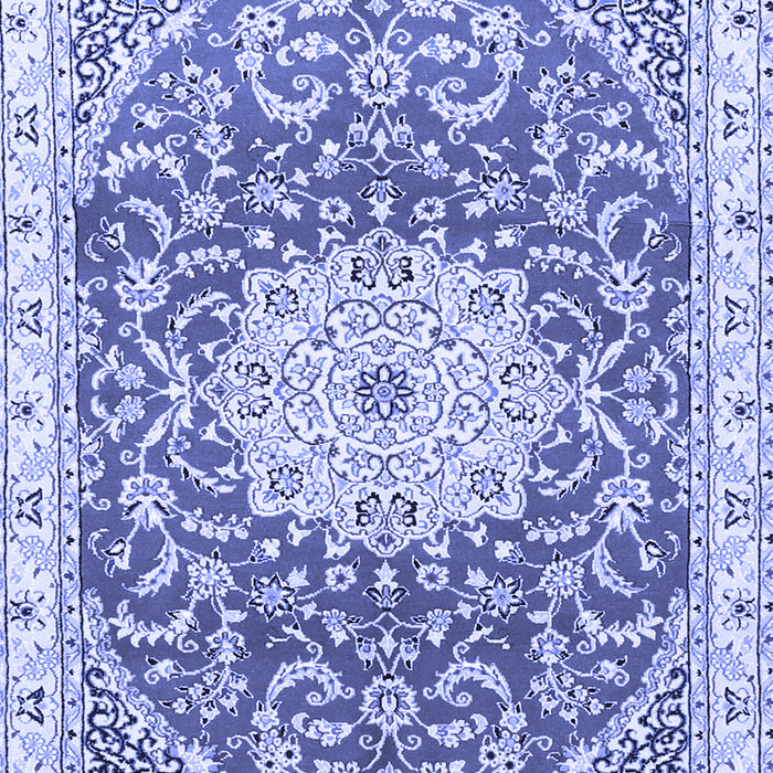 Medallion Blue Traditional Rug, tr1463blu