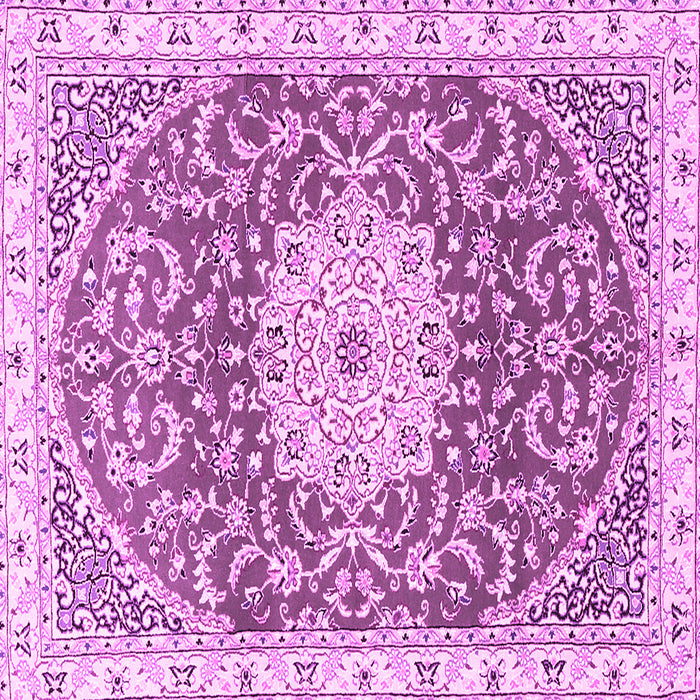 Square Medallion Pink Traditional Rug, tr1463pnk