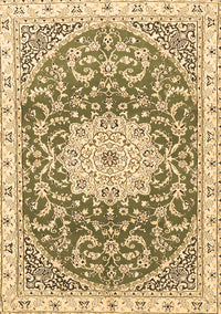 Medallion Brown Traditional Rug, tr1463brn