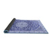 Sideview of Medallion Blue Traditional Rug, tr1463blu