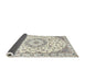 Sideview of Traditional Champagne Beige Medallion Rug, tr1464