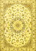 Medallion Yellow Traditional Rug, tr1464yw