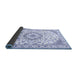 Sideview of Medallion Blue Traditional Rug, tr1464blu