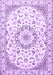 Machine Washable Medallion Purple Traditional Area Rugs, wshtr1464pur