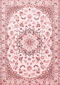 Medallion Red Traditional Rug, tr1464red