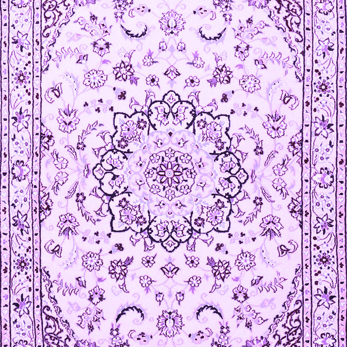 Medallion Purple Traditional Rug, tr1464pur