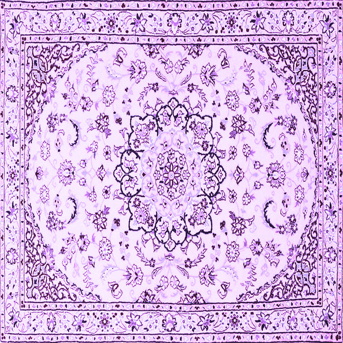 Square Medallion Purple Traditional Rug, tr1464pur