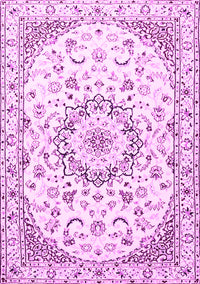 Medallion Pink Traditional Rug, tr1464pnk