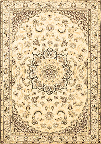 Medallion Brown Traditional Rug, tr1464brn