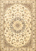 Medallion Brown Traditional Rug, tr1464brn