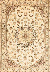 Medallion Orange Traditional Rug, tr1464org