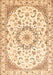 Medallion Orange Traditional Rug, tr1464org