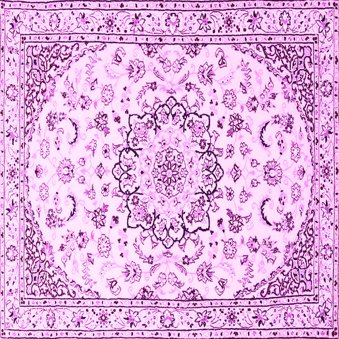 Square Medallion Pink Traditional Rug, tr1464pnk
