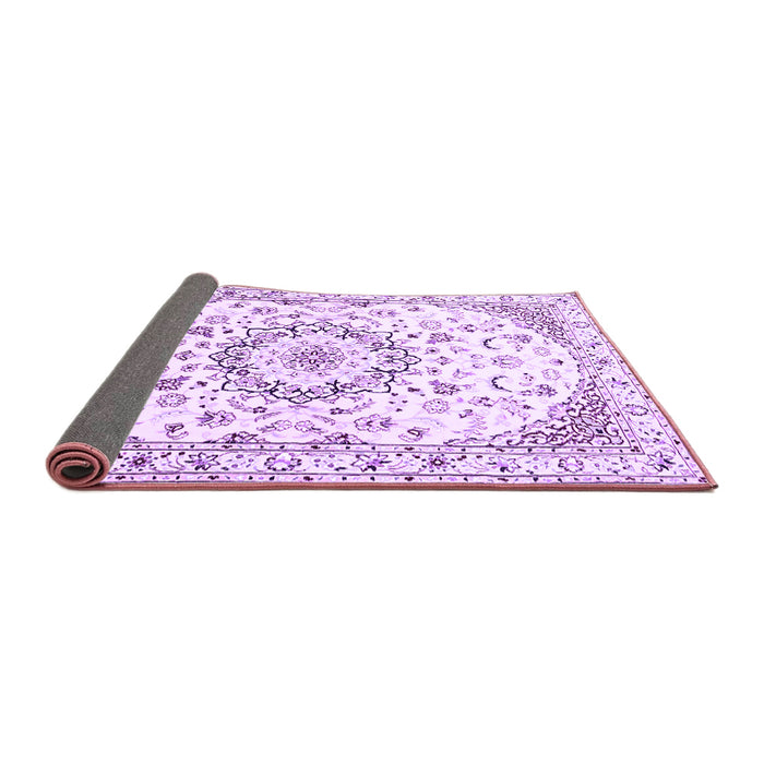 Sideview of Medallion Purple Traditional Rug, tr1464pur
