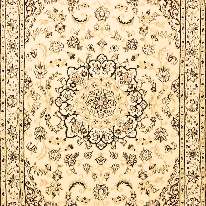 Machine Washable Medallion Brown Traditional Rug, wshtr1464brn