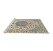 Sideview of Machine Washable Traditional Vanilla Gold Rug, wshtr1465