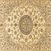 Square Medallion Brown Traditional Rug, tr1465brn