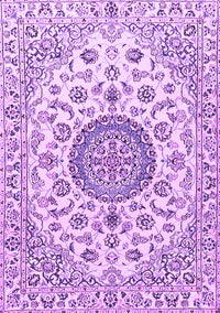 Medallion Purple Traditional Rug, tr1465pur