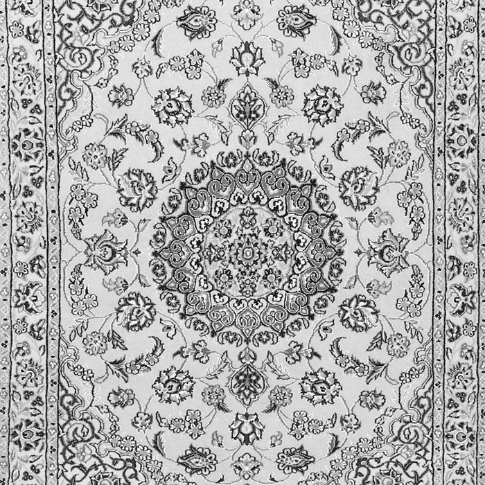 Serging Thickness of Machine Washable Medallion Gray Traditional Rug, wshtr1465gry
