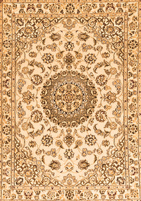 Medallion Orange Traditional Rug, tr1465org