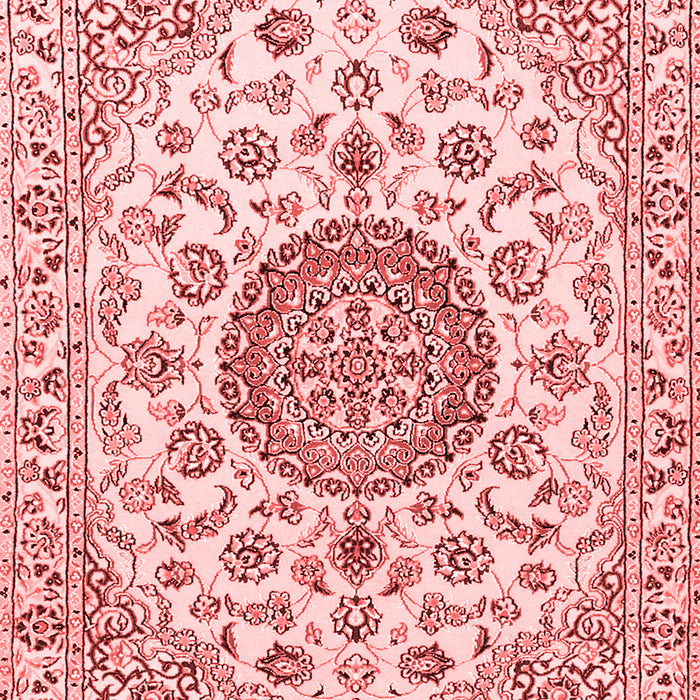 Machine Washable Medallion Red Traditional Rug, wshtr1465red